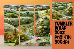 Lush 3D Summer Landscape Tumbler Wrap Design Product Image 1