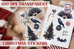 Christmas Sticker Sheet Gothic Dark Winter Holiday PNG Product Image 1