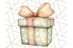 Vintage Christmas Ornaments and Presents PNG Holiday Clipart Product Image 3