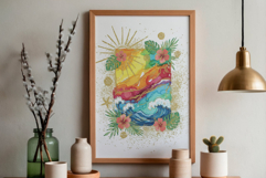 Summer Beach Ink Splashes Clipart Product Image 5