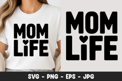 Mom Life Typography Design SVG PNG Product Image 1