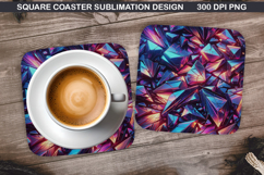 Christmas Coaster Sublimation, Christmas Coaster PNG Design Product Image 1