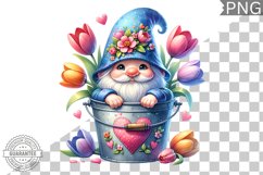 Spring Gnome Sublimation - Clipart PNG Design Product Image 1