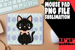 Charming Watercolor Kitten Mouse Pad PNG Product Image 1
