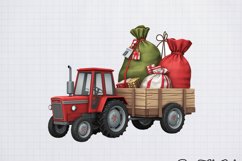 Cute Watercolor Christmas Farm Clipart PNG Product Image 1