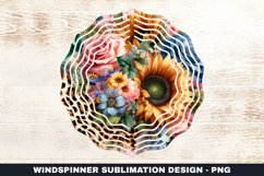 Sunflowers Wind Spinner Sublimation Design Product Image 1