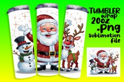 Christmas Characters Tumbler Wrap Sublimation 20oz Product Image 1