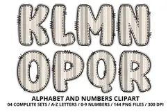Lovely Baby Shower Alphabet & Numbers Clipart PNG 300 DPI Product Image 3