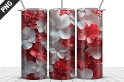 Flowers Tumbler Wrap | Sublimation Design | Tumble PNG Product Image 1