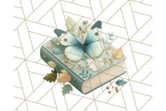 Cottagecore Butterfly and Book PNG Clipart Reading Elements Product Image 3
