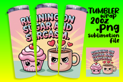 BOLD 20oz Sublimation Design , Kawaii Food Product Image 1