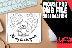 Vibrant mouse pad SUBLIMATION PNG, Valentines Day Product Image 1