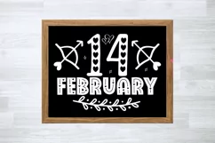 14 February SVG, Farmhouse Valentines Day Sign Svg Product Image 3