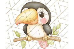 Pastel Safari Jungle Baby Animals PNG Clipart, Nursery Product Image 3