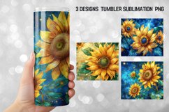 Fantasy sunflower 20 OZ SKINNY TUMBLER SUBLIMATION Product Image 1
