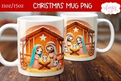 Christmas nativity mug wrap PNG for sublimation 11oz 15oz Product Image 3