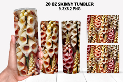 3D Flower Skinny Tumbler 20oz Wrap Design,Flowers Tumble PNG Product Image 1