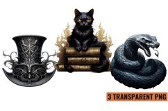 Watercolor Vintage Creepy Halloween sublimation , PNG Product Image 1