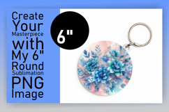 Elegant Circle Design Keychain Artwork , Watercolor Patter Product Image 1