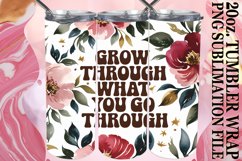 Blissful whispers 20oz tumbler wrap, Flower Quote Product Image 1