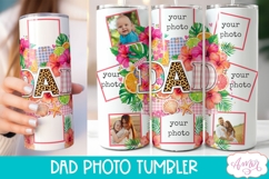 Tropical Dad Photo tumbler wrap PNG, Father's Day tumbler PN Product Image 2
