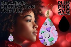Sparkling Teardrop Earrings Design, Funky Pattern Product Image 1
