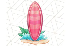 Pink Summer Clipart, Cute Beach Icons, Aesthetic PNG Product Image 3