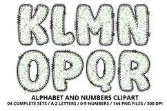 Easter Day Alphabet PNG - Letters &amp; Numbers Clipart 300 DPI Product Image 3