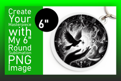 Charming Round Design Keychain PNG , Mystic Product Image 1