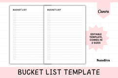 Editable Bucket List Canva Template 1 Product Image 1