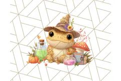 Halloween Witch House Clipart PNG with Potions and Brooms Product Image 3