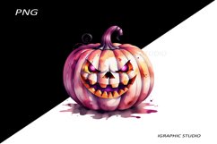 Halloween Pink Pumpkin Clipart Product Image 1