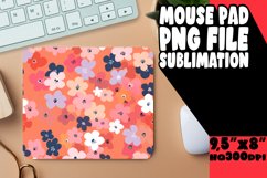 Watercolor Boho Flower Mouse Pad Medley Design PNG Product Image 1