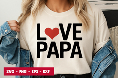 Love Papa Bold Typography SVG PNG Product Image 1