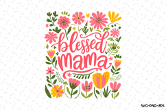 Blessed Mama SVG Design | SVG Cut files Product Image 1