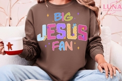 Big Jesus Fan PNG, Preppy Christian Png, Jesus Shirt Design Product Image 2