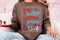 Retro Baseball Batter Batter Swing PNG, Checkered Baseball Product Image 2