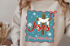 Jesus Is The Reason For The Season PNG Coquette Christian Product Image 3