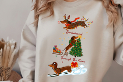 Merry Christmas Dachshund Dog PNG, Christmas Dog Png Product Image 3