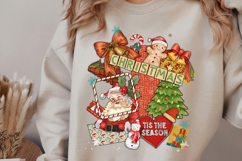 Vintage Christmas PNG, Christmas Bow Png, Retro Christmas Product Image 1