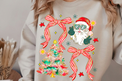 Retro Plaid Santa Png, Preppy christmas png, Christmas Tree Product Image 3