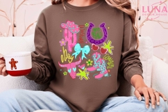 Colorful Preppy Horse Doodle PNG Digital Design Sublimation Product Image 2