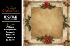 Huge Vintage Christmas Digital Paper Backgrounds Bundle Product Image 24