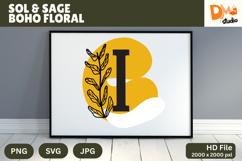 Sol &amp; Sage Boho Floral Monogram Product Image 1