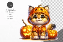 Halloween clipart, Cat clipart, Autumn clipart Product Image 1