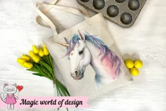 Unicorns watercolor Clipart PNG Product Image 3