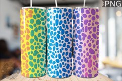 Rainbow Leopard Print Tumbler Wrap - High Quality 300 Dpi Product Image 1