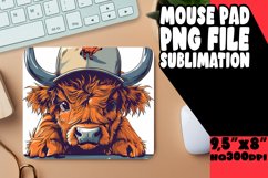 Peekaboo Cow Mouse Pad Farm Animal Sublimation Product Image 1