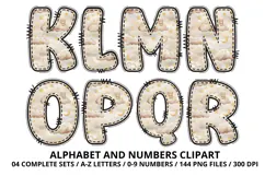 Lovely Baby Shower Alphabet & Numbers Clipart PNG 300 DPI Product Image 3