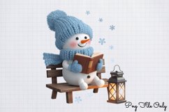 Golden Snowman Sublimation Clipart PNG Product Image 1